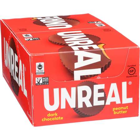 Dark Chocolate Peanut Butter Cup .5 oz., PK240 -  UNREAL CANDY, 127
